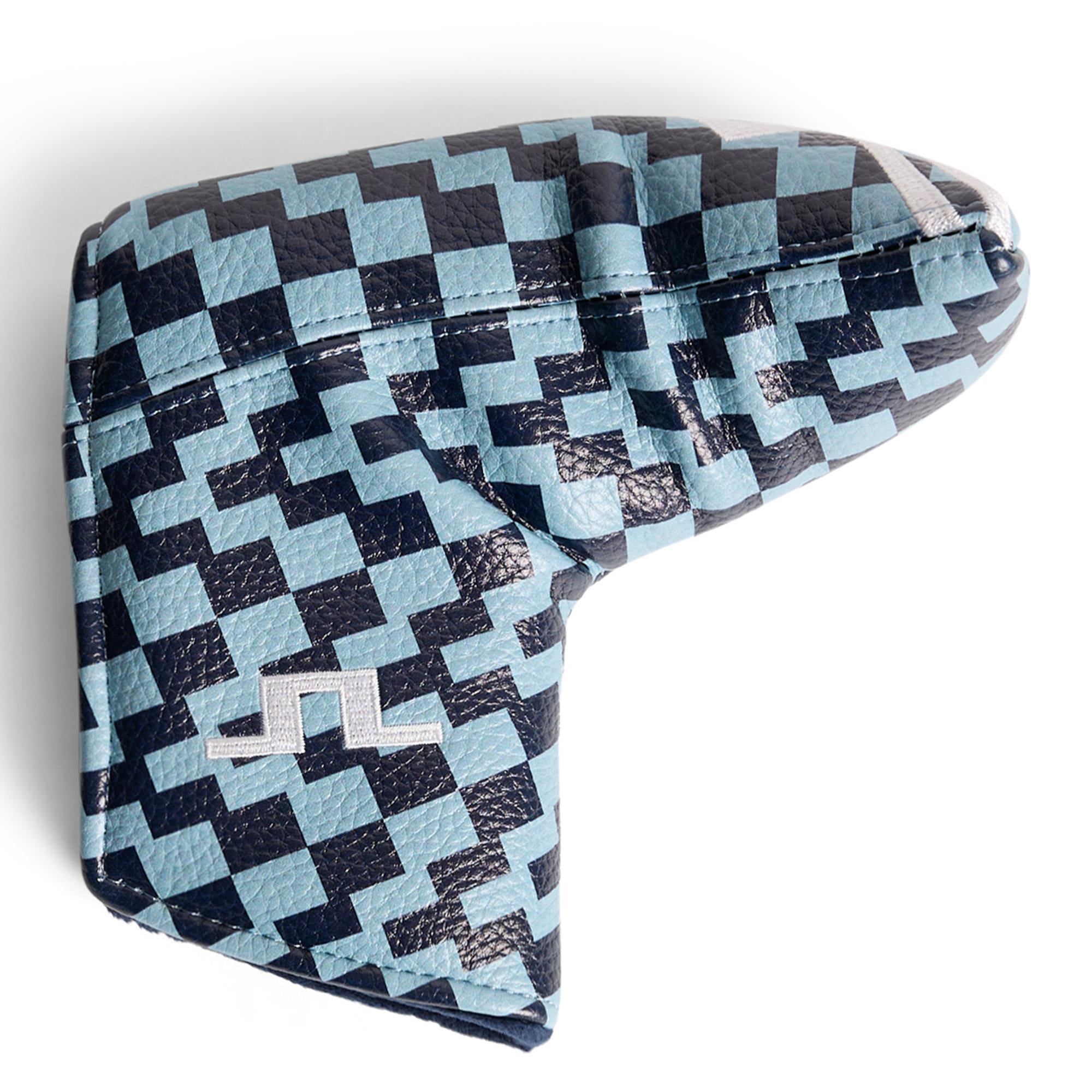J Lindeberg Printed Blade Putter Cover Bridge Stack Forget-Me/Navy